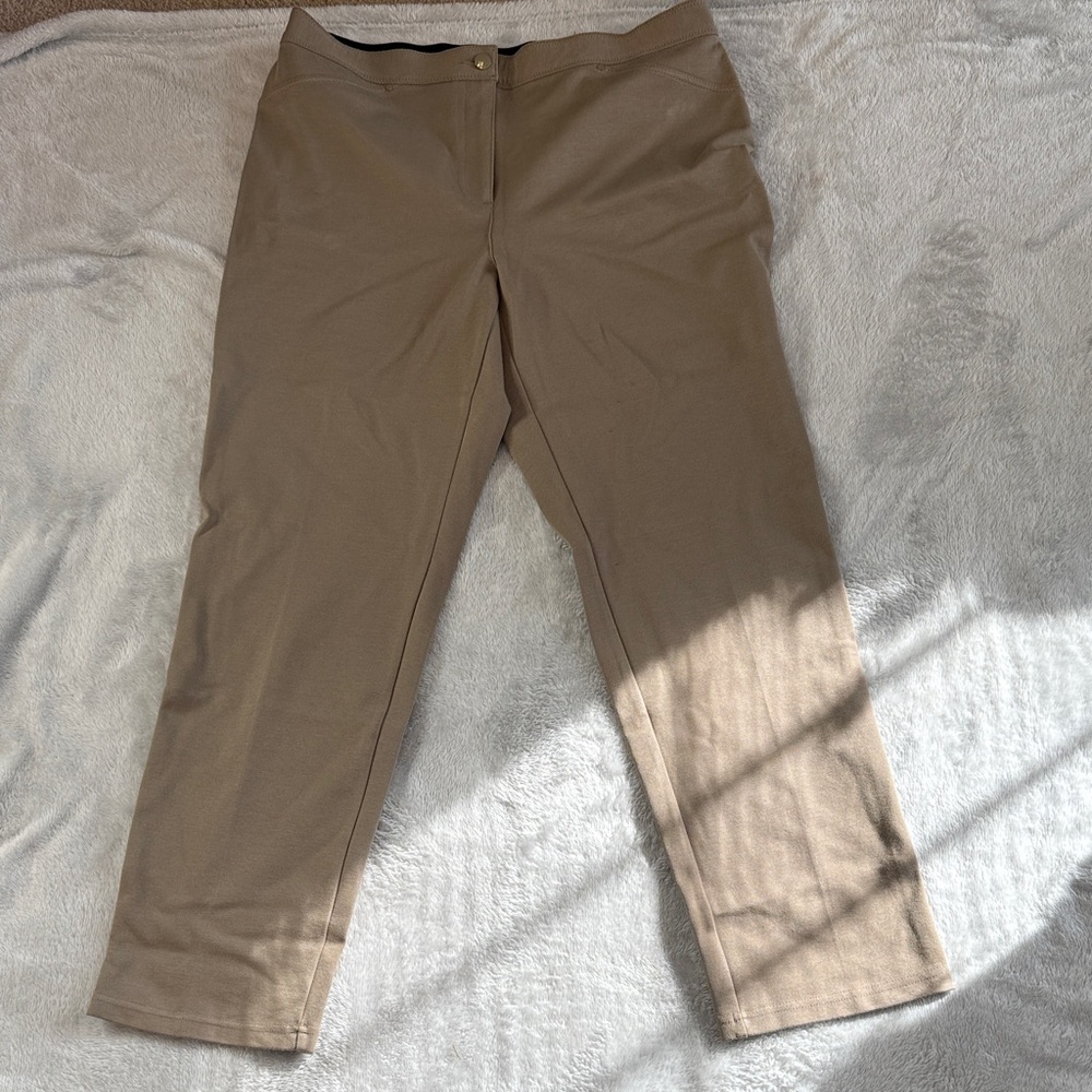Chico's Tan Straight Leg Pants